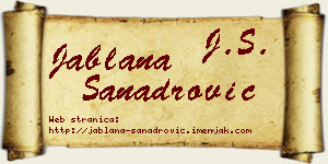 Jablana Sanadrović vizit kartica